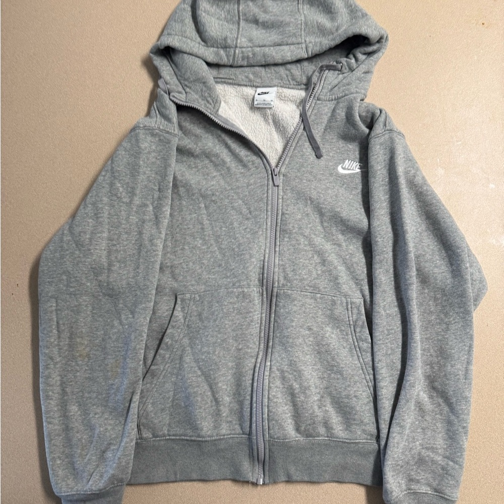 Nike Heather Gray Full-Zip Hoodie